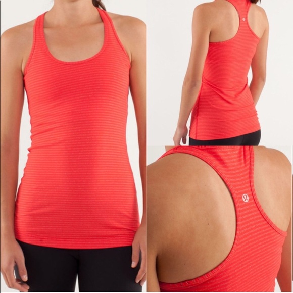 lululemon athletica Tops - Lululemon | Cool Racerback Striped Pink Peach Tank
